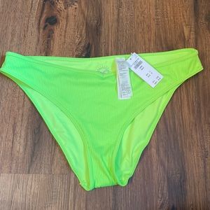Hollister ribbed bikini bottoms neon